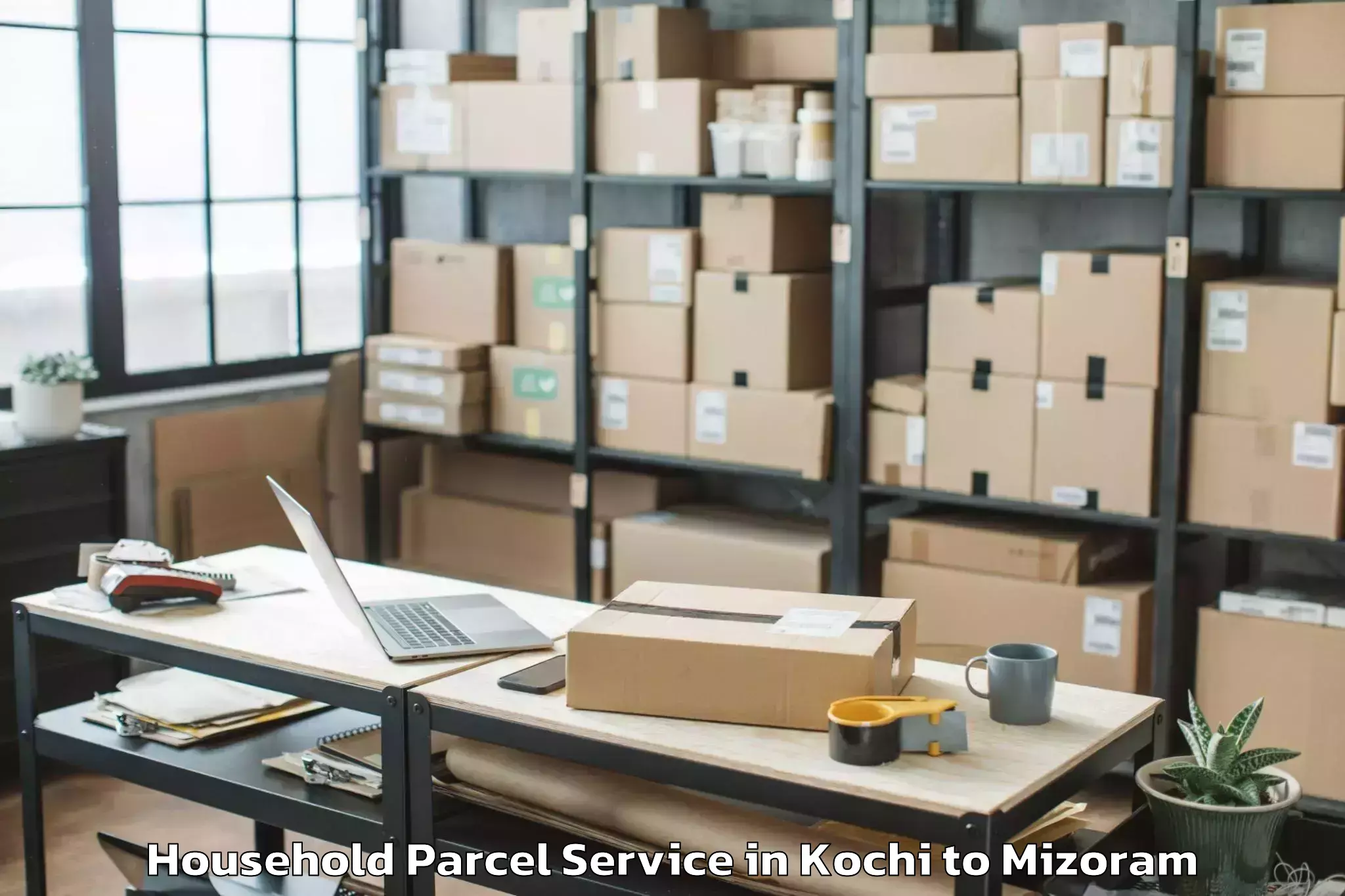 Book Kochi to Thenzawl Household Parcel Online